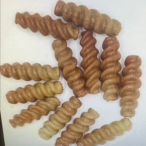 Vintage Brown Twist Acrylic Beads German NOS 12 Pieces